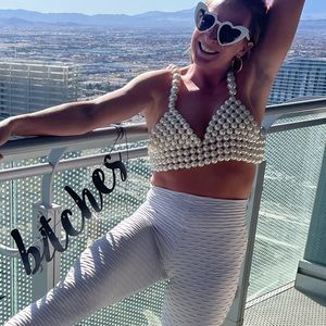 Pearl bra top